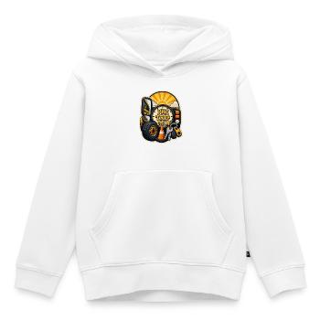 CALME AVANT LE VOYAGE - Sweat Premium à capuche enfant bio - blanc - Devant - AI Model Kid Female (0cm)