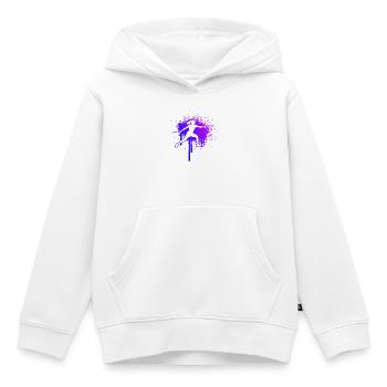 Idée de cadeau pour le disc golf pour un athlète de disc - Sweat Premium à capuche enfant bio - blanc - Devant - AI Model Kid Female (0cm)