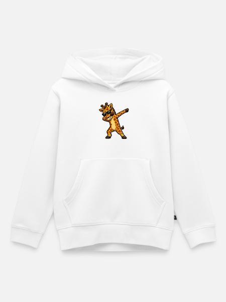 Dabbing Giraffe - Kinder Premium Organic Hoodie - Weiß