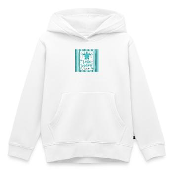 Petite Tortue Exploratrice - Sweat Premium à capuche enfant bio - blanc - Devant - AI Model Kid Female (0cm)