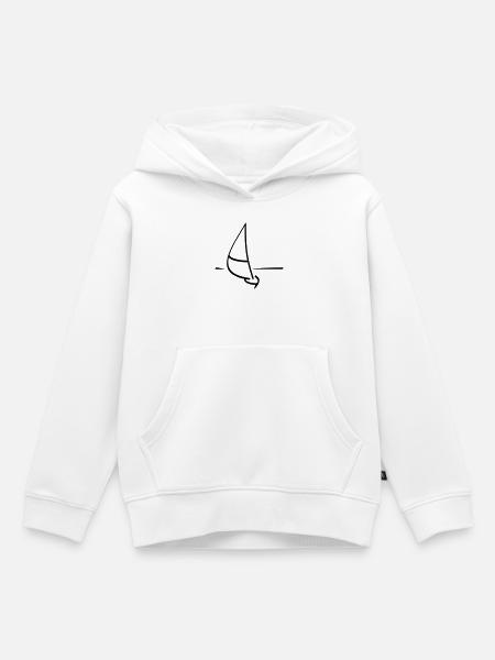 Segelboot - Kinder Premium Organic Hoodie - Weiß