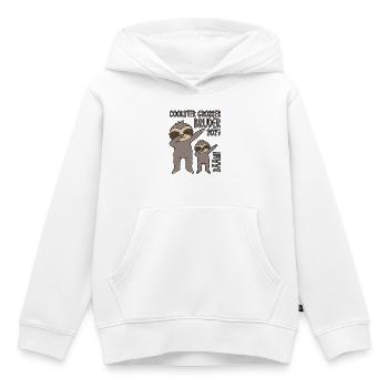 Bääm! Coolster Großer Bruder 2027 Dabbing Faultier - Kinder Premium Organic Hoodie - Weiß - Vorne - AI Model Kid Female (0cm)