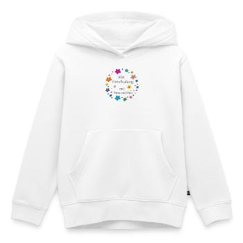Einschulung 2026  - Kinder Premium Organic Hoodie - Weiß - Vorne - AI Model Kid Female (0cm)