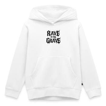 Rave bis zum Grab - Kinder Premium Organic Hoodie - Weiß - Vorne - AI Model Kid Female (0cm)