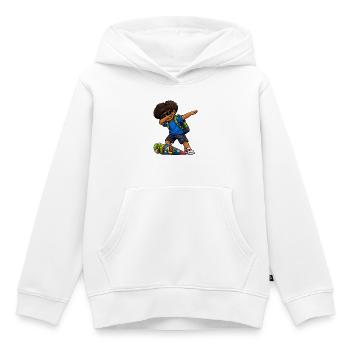 Dabbing ABC-Schütze Afro - Kinder Premium Organic Hoodie - Weiß - Vorne - AI Model Kid Female (0cm)