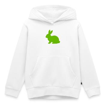 Heller Hase Silhouette - Kinder Premium Organic Hoodie - Weiß - Vorne - AI Model Kid Female (0cm)