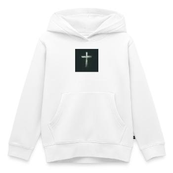 Kreuz Christliches Geschenk - Kinder Premium Organic Hoodie - Weiß - Vorne - AI Model Kid Female (0cm)