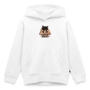 Katzen und Kaffee - Kinder Premium Organic Hoodie - Weiß - Vorne - AI Model Kid Female (0cm)