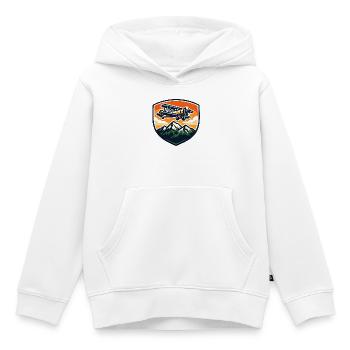 Vintage Flugzeug über Berglandschaft - Kinder Premium Organic Hoodie - Weiß - Vorne - AI Model Kid Female (0cm)
