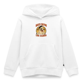 Haute Couture Low Stamina - Kids Premium Organic Hoodie - white - Front - AI Model Kid Female (0cm)