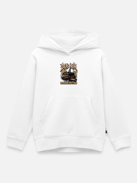 Dead Air Broadcast Retro Radio - Kinder Premium Organic Hoodie - Weiß