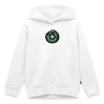 Grüner Drache mit Diamant - Kinder Premium Organic Hoodie - Weiß - Vorne - AI Model Kid Female (0cm)