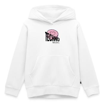 Love Donut Pop Typografie - Kinder Premium Organic Hoodie - Weiß - Vorne - AI Model Kid Female (0cm)