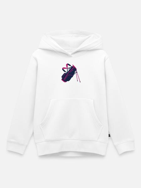 Golftasche Equipment Icon - Kinder Premium Organic Hoodie - Weiß