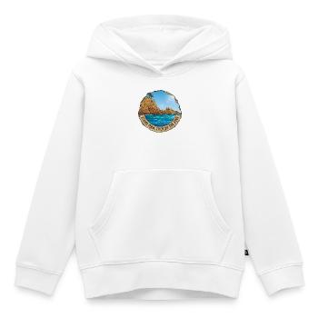 Darstellung der Landschaft mit Klippen und Meer - Kinder Premium Organic Hoodie - Weiß - Vorne - AI Model Kid Female (0cm)