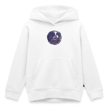 Kosmischer Phönix im Sternkreis - Kinder Premium Organic Hoodie - Weiß - Vorne - AI Model Kid Female (0cm)
