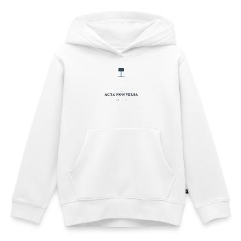 Acta Non Verba – Taten, keine Worte Lateinisches Zitat - Kinder Premium Organic Hoodie - Weiß - Vorne - AI Model Kid Female (0cm)