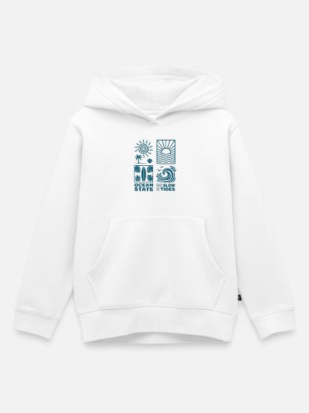 Sonnenuntergang am Ozean Muster - Kinder Premium Organic Hoodie - Weiß