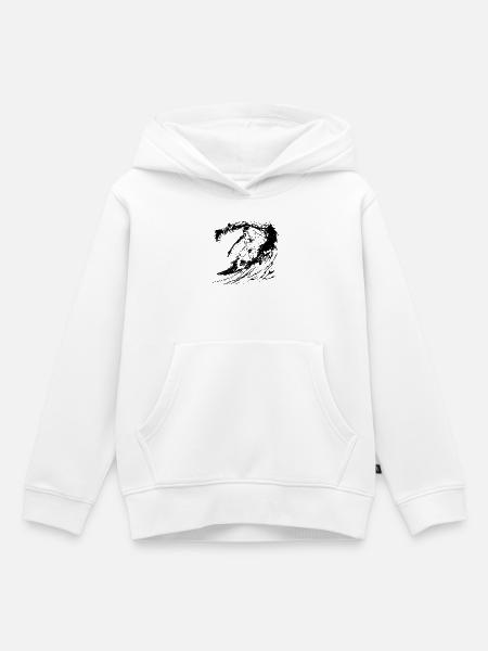 Surfer - Kinder Premium Organic Hoodie - Weiß