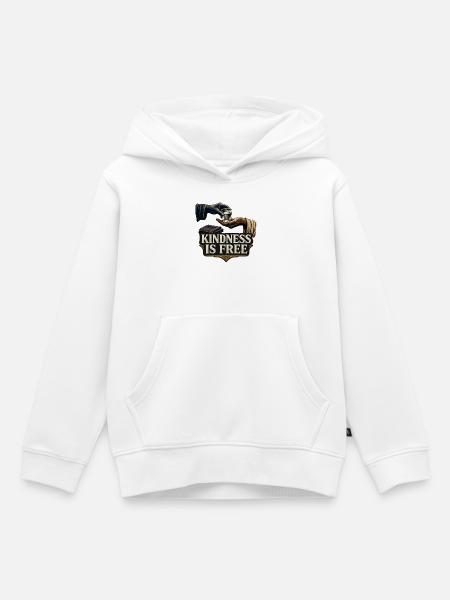 Freundlichkeit ist umsonst - Kinder Premium Organic Hoodie - Weiß