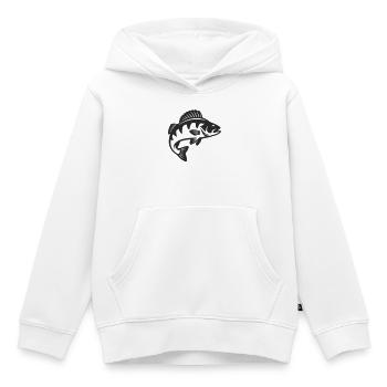 Barsch Raubfisch Silhouette - Kinder Premium Organic Hoodie - Weiß - Vorne - AI Model Kid Female (0cm)