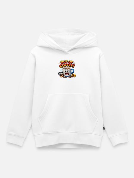 Kaffee an: Weinende Tasse - Kinder Premium Organic Hoodie - Weiß
