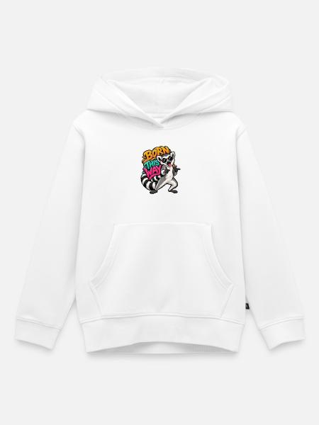 Lemur - Kinder Premium Organic Hoodie - Weiß