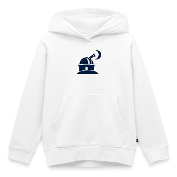 Sternwarte Observatorium Logo - Kinder Premium Organic Hoodie - Weiß - Vorne - AI Model Kid Female (0cm)