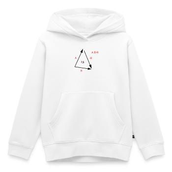 Algebraische Gleichung Typo Rot - Kinder Premium Organic Hoodie - Weiß - Vorne - AI Model Kid Female (0cm)