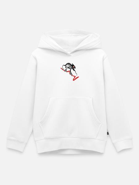 Gecko, Eidechse, Computer - Kinder Premium Organic Hoodie - Weiß