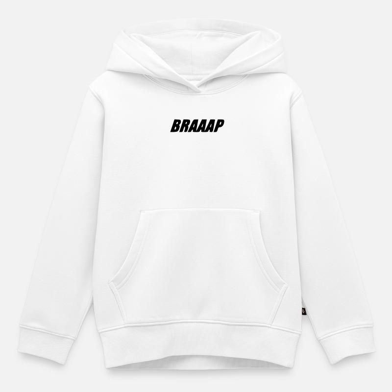 Le BRAAAP - Sweat Premium à capuche enfant bio - blanc