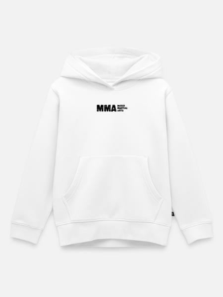 MMA · - Felpa Premium con cappuccio bambino bio - bianco