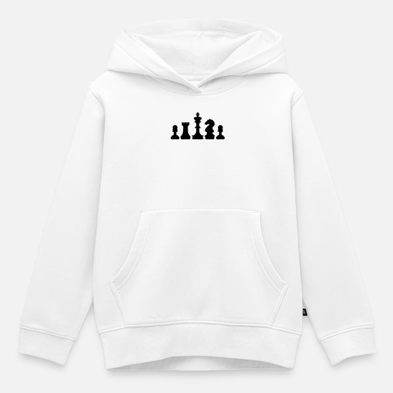 Schach - Kinder Premium Organic Hoodie - Weiß