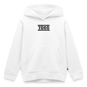 Togo - Sweat Premium à capuche enfant bio - blanc - Devant - AI Model Kid Female (0cm)