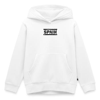 Espagne - Sweat Premium à capuche enfant bio - blanc - Devant - AI Model Kid Female (0cm)