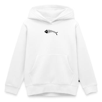 Stilisierte Fischgräten Illustration - Kinder Premium Organic Hoodie - Weiß - Vorne - AI Model Kid Female (0cm)