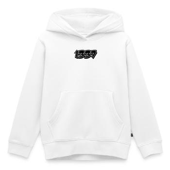 leet Noob N00b 1337 - Sweat Premium à capuche enfant bio - blanc - Devant - AI Model Kid Female (0cm)