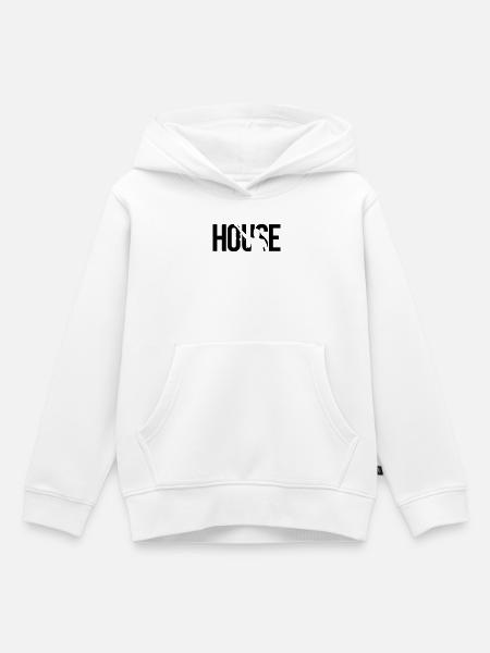 house musik - Kinder Premium Organic Hoodie - Weiß