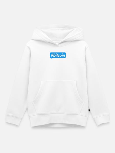 Bitcoin Blockchain Motivationsdesign - Kinder Premium Organic Hoodie - Weiß