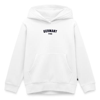 PIRNA Allemagne - Sweat Premium à capuche enfant bio - blanc - Devant - AI Model Kid Female (0cm)