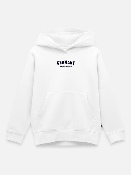 QUEDLINBURG Germany - Kinder Premium Organic Hoodie - Weiß