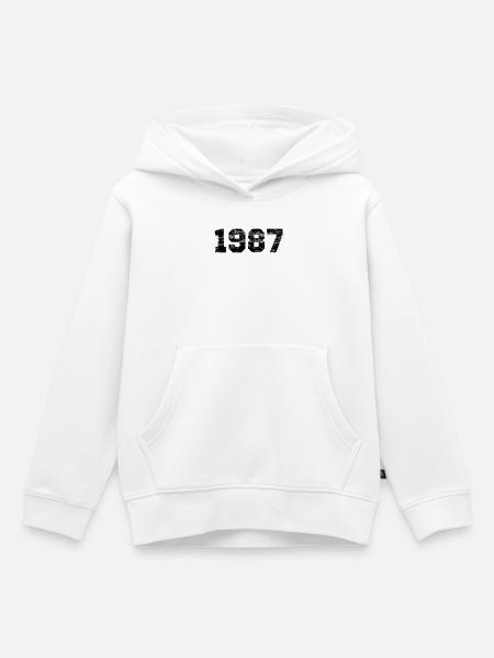 1987 - Kinder Premium Organic Hoodie - Weiß