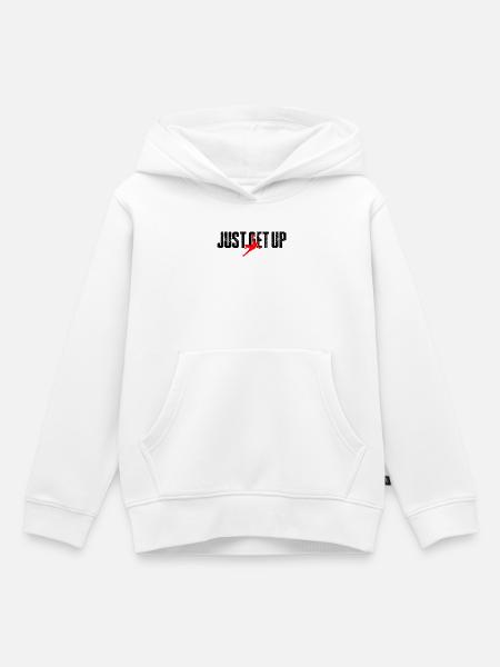 Crimson Dunk Silhouette - Kinder Premium Organic Hoodie - Weiß