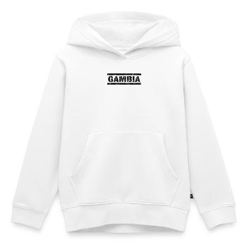 Gambie - Sweat Premium à capuche enfant bio - blanc - Devant - AI Model Kid Female (0cm)