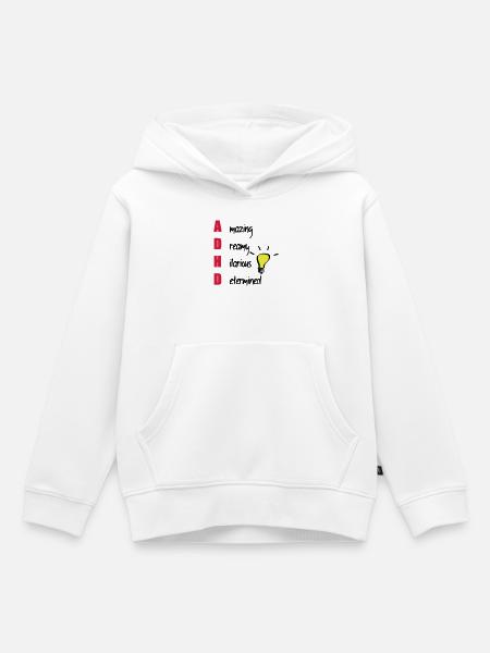 ADHD / ADHS Support Geschenk - Kinder Premium Organic Hoodie - Weiß