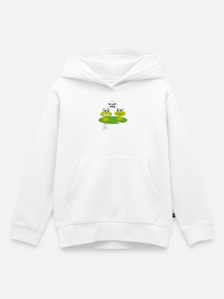 Comic-Frösche - Kinder Premium Organic Hoodie - Weiß