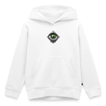 Das 3te Auge | Illuminati - Kinder Premium Organic Hoodie - Weiß - Vorne - AI Model Kid Female (0cm)