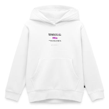Ich bin Mia - Mia als Vorname - Mädchen - Kinder Premium Organic Hoodie - Weiß - Vorne - AI Model Kid Female (0cm)