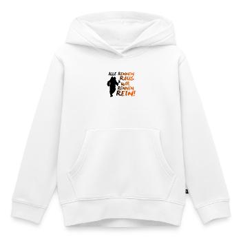 Feuerwehr - Alle rennen raus - wir rennen rein! - Kinder Premium Organic Hoodie - Weiß - Vorne - AI Model Kid Female (0cm)