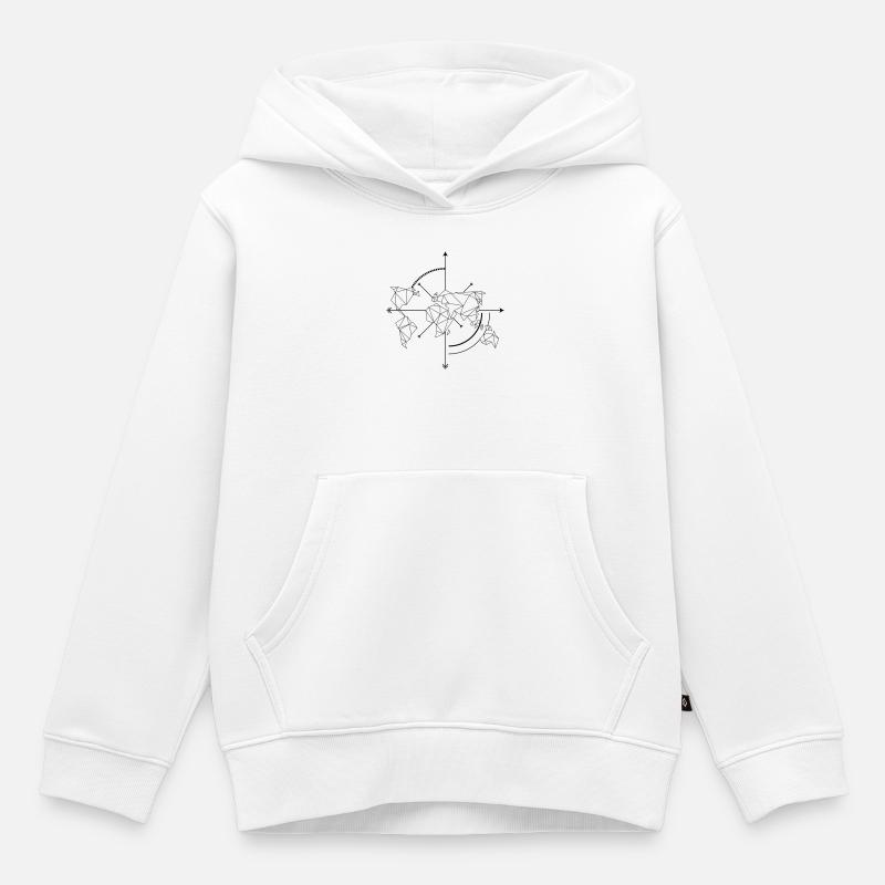 Voyage dans le monde - Sweat Premium à capuche enfant bio - blanc